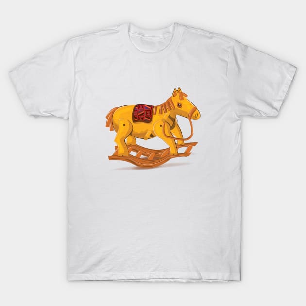 Rocking Horse T-Shirt by nickemporium1